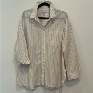 Madewell Women’s Oversized Boyfriend Buttondown Shirt size XL
